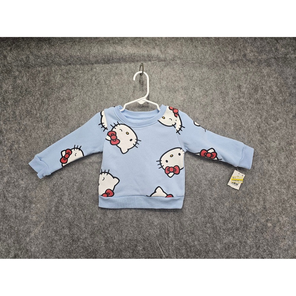 Kids Hello Kitty Baby Blue All Over‎ Print Long Sleeve Sweatshirt 12 Months